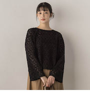 フェザーチュールモールブラウス≪手洗い可能≫