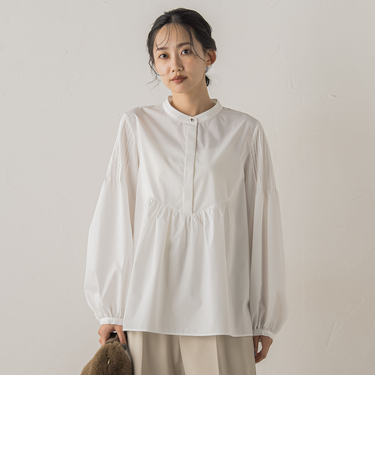 TCタイプライターブラウス≪洗濯機で洗える≫