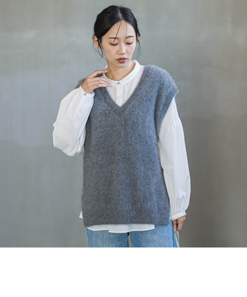 FOX/CASHMEREベスト≪手洗い可能≫