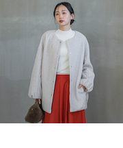 メランジブランケットコート