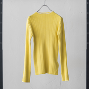 【新色追加】袖ボタンランダムリブニット≪手洗い可能≫