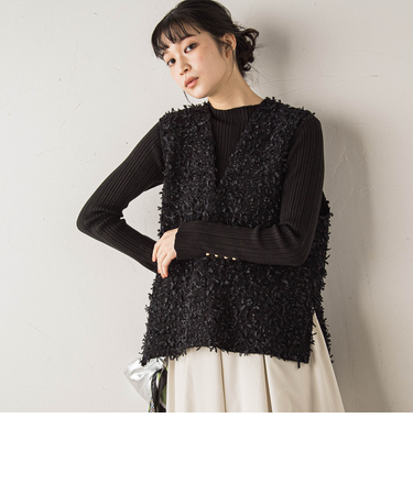 モナコツィードブラウス≪手洗い可能≫