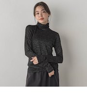 カシミヤシルクシアーラメカットソー≪手洗い可能≫