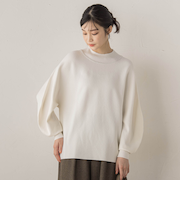 ウォッシャブルバナナスリーブニット≪手洗い可能≫