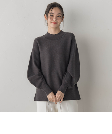 ウォッシャブルバナナスリーブニット≪手洗い可能≫