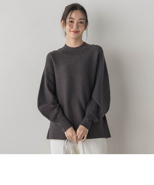 ウォッシャブルバナナスリーブニット≪手洗い可能≫