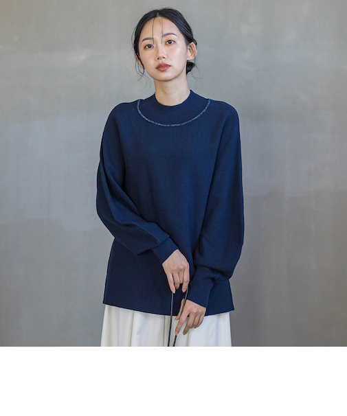 ウォッシャブルバナナスリーブニット≪手洗い可能≫