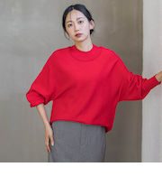 ウォッシャブルバナナスリーブニット≪手洗い可能≫