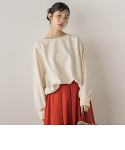 ニットコーデュロイカットソー≪手洗い可能≫