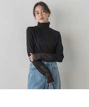 ウォッシャブルベア天竺カットソー≪洗濯機で洗える≫