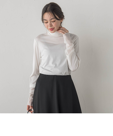 ウォッシャブルベア天竺カットソー≪洗濯機で洗える≫