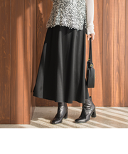 両面起毛ストレッチスカート≪洗濯機で洗える≫