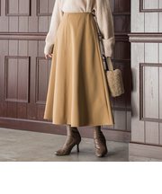 両面起毛ストレッチスカート≪洗濯機で洗える≫
