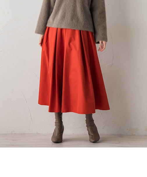 タフタタックスカート≪洗濯機で洗える≫