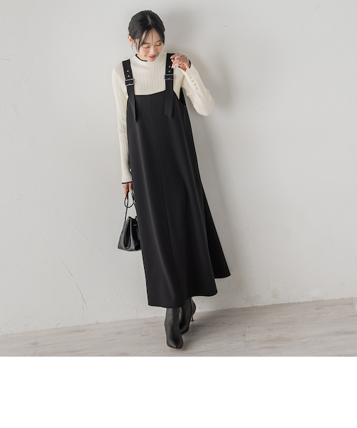 両面ピーチ起毛ジャンスカ≪洗濯機で洗える≫