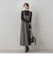 両面ピーチ起毛ジャンスカ≪洗濯機で洗える≫