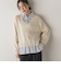 【WEB限定】Vネックブラウス切替えプルオーバー≪手洗い可能≫