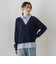 【WEB限定】Vネックブラウス切替えプルオーバー≪手洗い可能≫