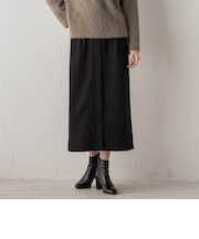 スエードフロント切替えナロースカート≪手洗い可能≫