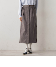 スエードフロント切替えナロースカート≪手洗い可能≫