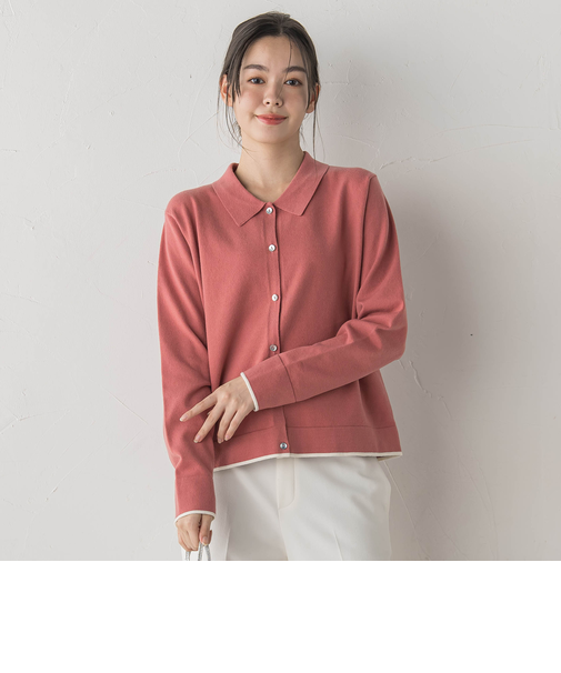 スーパーストレッチステンカーディガン≪洗濯機で洗える≫