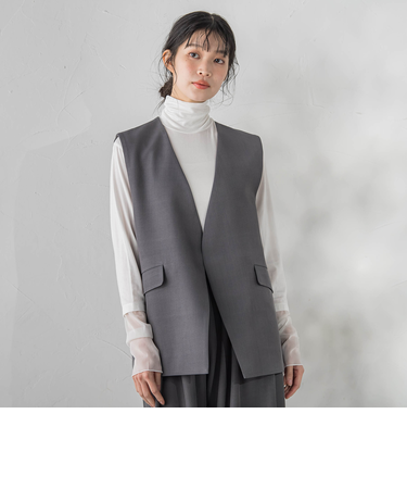 ストレッチツイルジレ≪手洗い可能≫