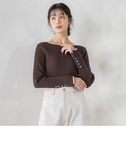 配色RIBニット≪手洗い可能≫