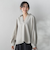 【WEB限定】パウダーストレッチ合わせネックブラウス≪手洗い可能≫