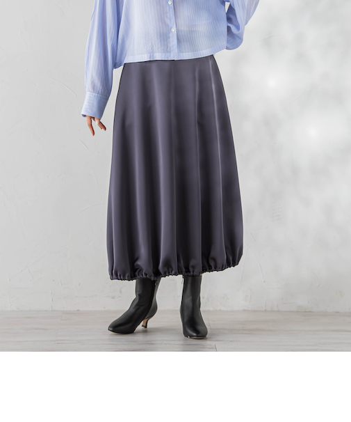 PLUM ROYAL SATINスカート≪手洗い可能≫