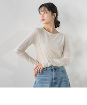 シアーベロアカットソー≪手洗い可能≫