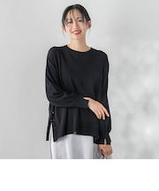 サイドボタンニット≪手洗い可能≫