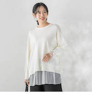 サイドボタンニット≪手洗い可能≫