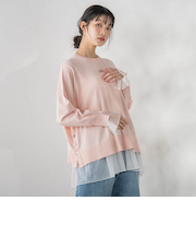 サイドボタンニット≪手洗い可能≫