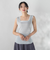 リブスクエアタンクトップ