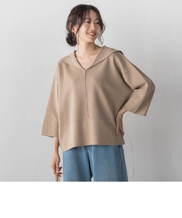 セーラーカラーニット