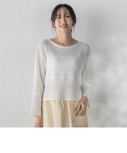 レース柄ニット