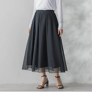 グラフチェックオーガンジースカート