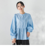 2WAYシアーペプラムシャツ