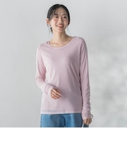 シアーフライス×チュールレイヤードプルオーバー