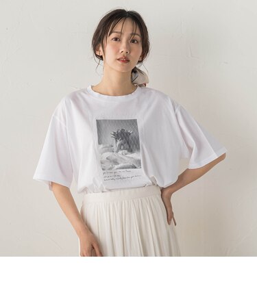 チュール重ねフォトTシャツ