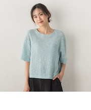 Recycle Slub BluseクロップドTシャツ