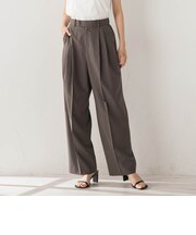 サスペンダー付き2タックパンツ