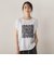 レースたたき付けプリントTシャツ