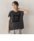 レースたたき付けプリントTシャツ
