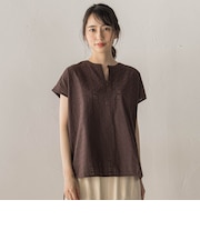 【WEB限定】異素材ドッキングブラウス