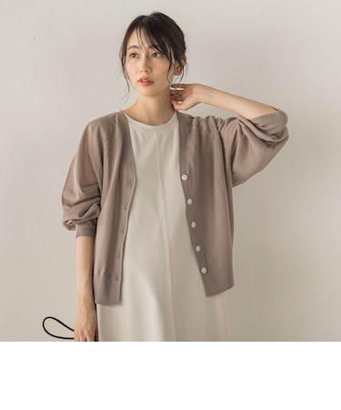 シアーVネックカーディガン
