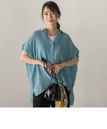 【WEB限定カラーあり】ドルマンブラウス+タンクSET