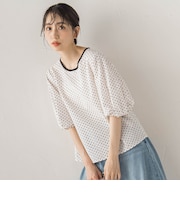 【WEB限定】サッカードットブラウス