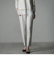 【大きいサイズ/セットアップ可/洗濯機で洗える】ソフティナ2WAYストレッチピンストライプテーパードパンツ