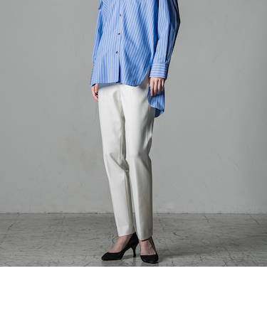 【大きいサイズ/セットアップ可】ピクシエスタツイード見えテーパードパンツ≪洗濯機で洗える≫